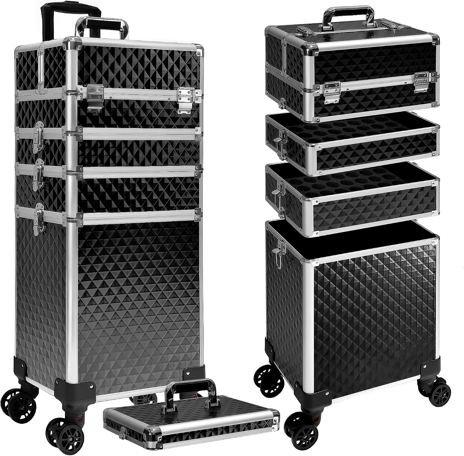 Caster Wheel - Valise de maquillage à roulettes, boîte