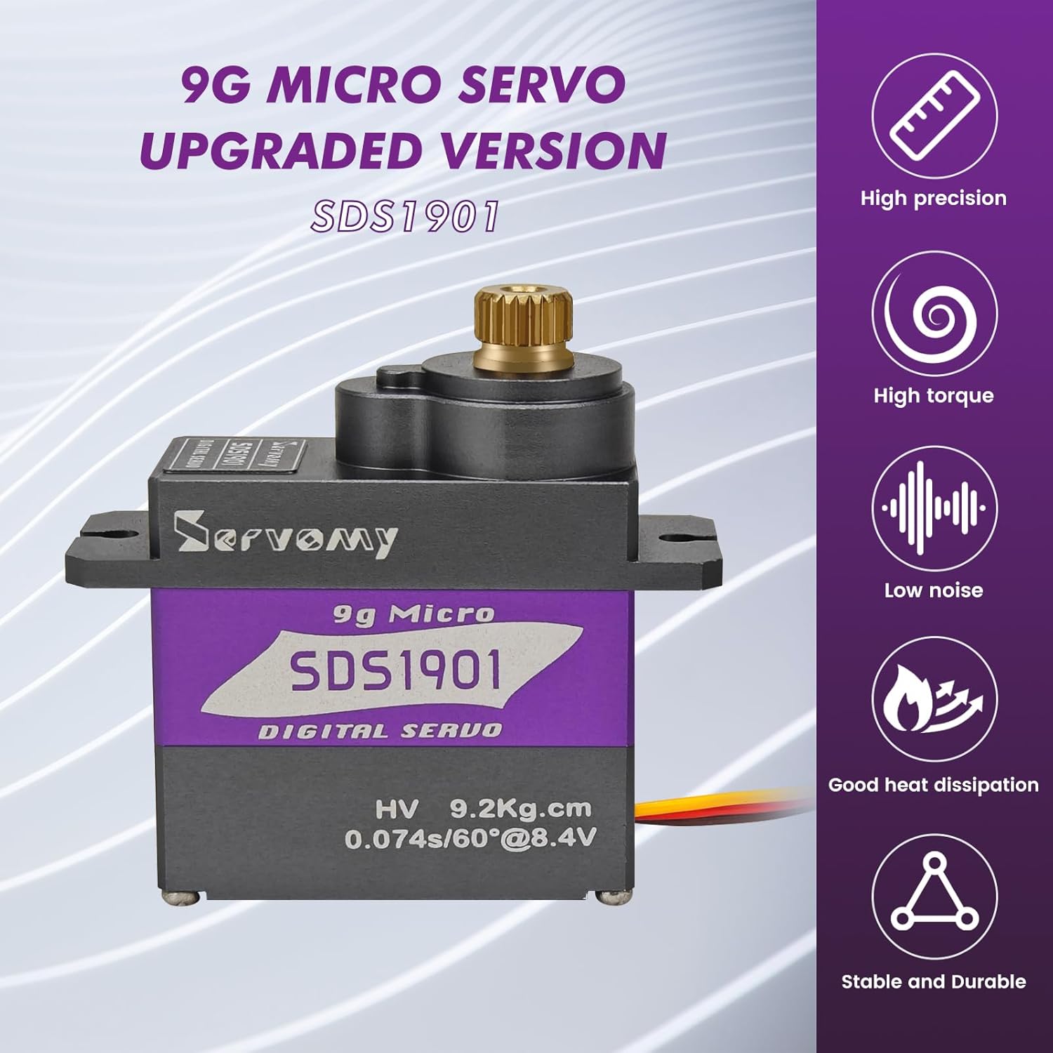 Servo Sg90 - SERVOMY-SDS1901 numérique 9G Micro Coreless Servo