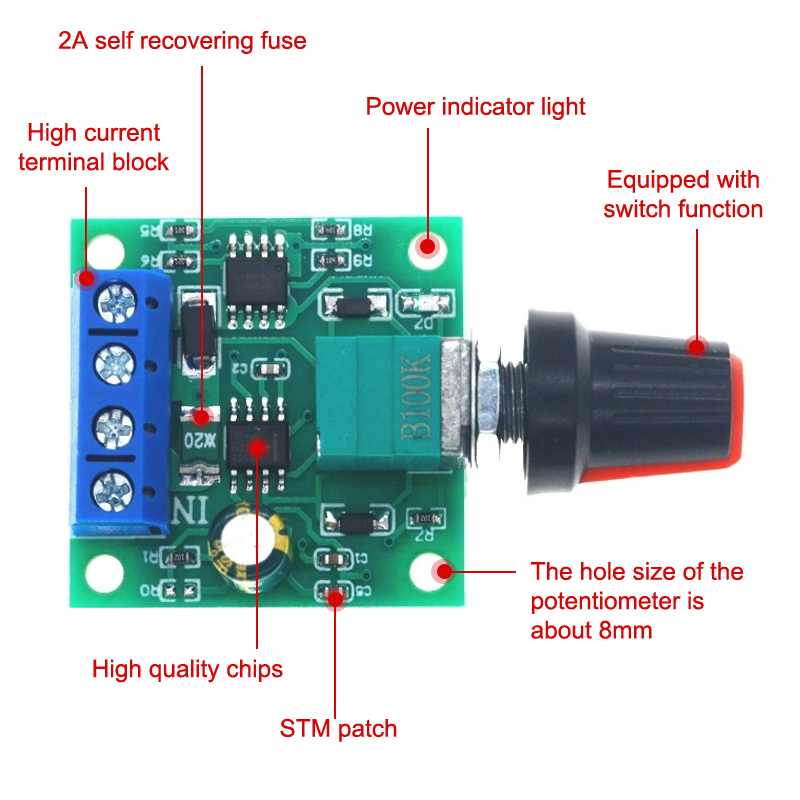 1 pièce de variateur de vitess - Dc Motor 12V avis et prix