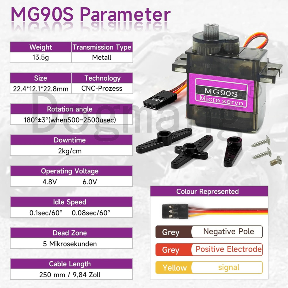 MG90S Servo 1/2/4/10/20/50 piè - Servo Sg90 avis et prix